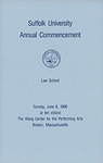 1986 Suffolk University commencement program, Law School