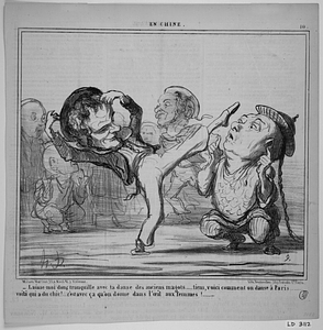 - Laisse-moi donc tranquille avec ta danse des anciens magots..... tiens, voici comment on danse à Paris....... voilà qui a du chic!.... c'est avec ça qu'on donne dans l'œil aux femmes!........