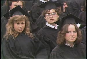 Mondale at Boston College graduation