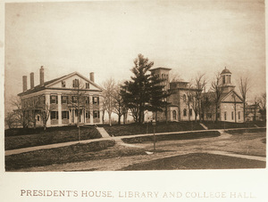 President's House, Morgan Library, and College Hall at Amherst College
