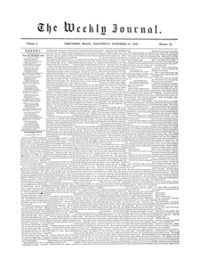 Chicopee Weekly Journal, October 27, 1855