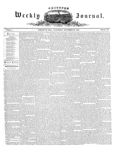 Chicopee Weekly Journal, October 29, 1853