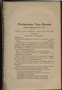 Annual Town Report - 1917
