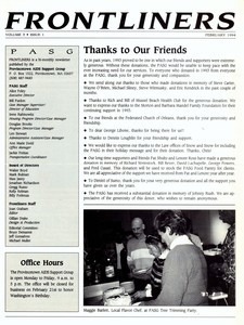 Provincetown AIDS Support Group Newsletters 1994 & 2001