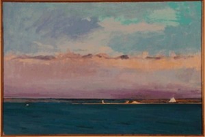 "Long Point Light House in October Light and Hindu" Salvatore Del Deo (1928 - )