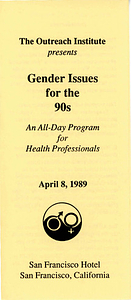 Brochure for Gender Issues for the 90s: An All-Day Program for Health Professionals (Apr. 8, 1989)