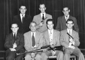 Members of Suffolk University's Rifle and Pistol Club, 1949