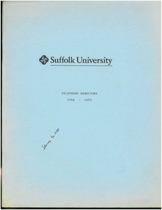1984-1985 Suffolk University Telephone Directory