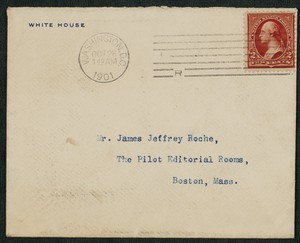 Envelope, February 26, 1902, Theodore Roosevelt to James Jeffrey Roche