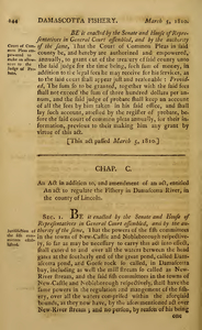 1809 Chap. 0101. An Act In Addition To, And Amendment Of An Act, Entitled An Act To Regulate The Fishery In Damascotta River, In The County Of Lincoln.