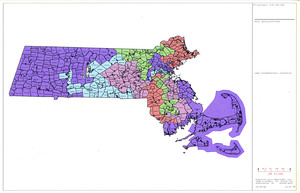 MCD boundaries: 1992 Congressional districts