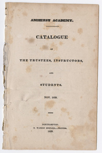 Amherst Academy catalog, 1829 fall term