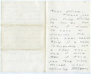 Emily Dickinson letter to J. K. Chickering