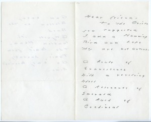 Emily Dickinson letter to Helen (Hunt) Jackson