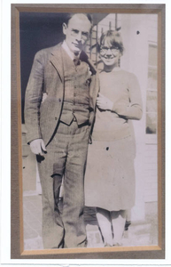 My parents, Stuart and Margaret MacMillan, on steps of their new house