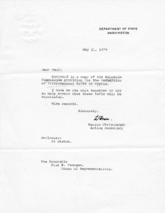 Enclosed is copy of Waldheim Communique providing for resumption of intercommunal talks on Cyprus