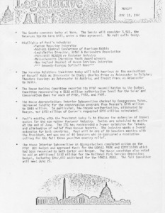 Legislative Alert: Monday, June 15, 1981