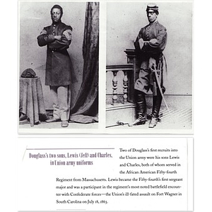 Douglass's two sons, Lewis and Charles, in Union army uniforms