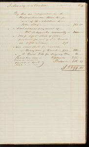 Page of account book, February 1824