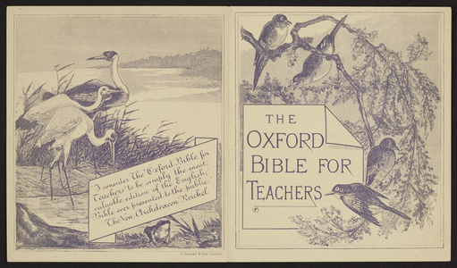 Oxford Bible for teachers, Oxford University Press Warehouse,7 Paternoster Row, London, England, undated