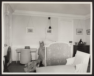 Interior view of the Codman House, second floor southwest chamber, Lincoln, Mass., January 1970