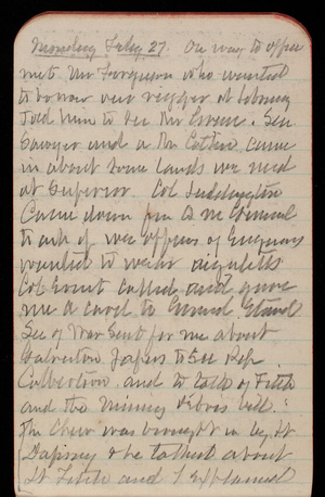 Thomas Lincoln Casey Notebook, February 1893-May 1893, 09, Monday February 27