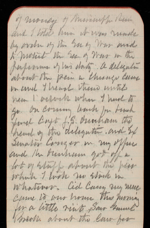 Thomas Lincoln Casey Notebook, October 1890-December 1890, 07, of money of [illegible]