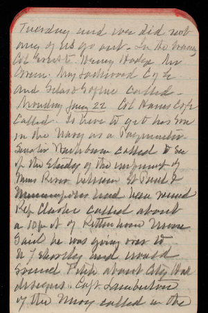 Thomas Lincoln Casey Notebook, November 1893-February 1894, 69, Tuesday and we did not