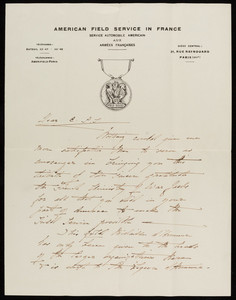 Letter from Henry Davis Sleeper to Caroline "Carrie" Sidney Sinkler, Apr. 24, 1919