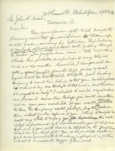 Letter from Benjamin Smith Lyman to John R. Neison