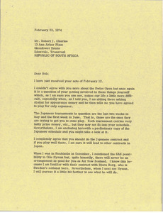 Letter from Mark H. McCormack to Robert J. Charles