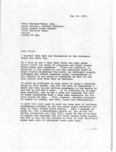 Letter from Mark H. McCormack to Peter Berners-Price