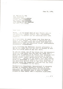 Letter from Mark H. McCormack to Richard R. Mau