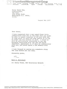 Letter from Mark H. McCormack to Deane Beman