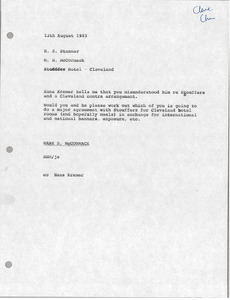 Memorandum from Mark H. McCormack to H. K. Stanner