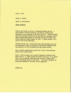 Memorandum from Mark H. McCormack to Arthur J. Lafave