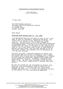 Letter from Mark H. McCormack to Christopher Lewinton