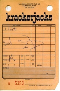 Krackerjacks invoice