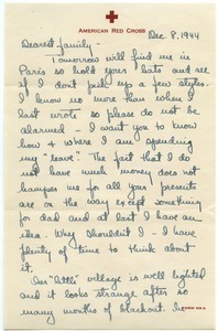 Letter from Maida Riggs to Riggs family