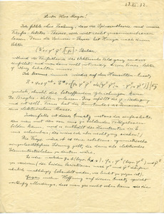 Albert Einstein letter to Walter Mayer