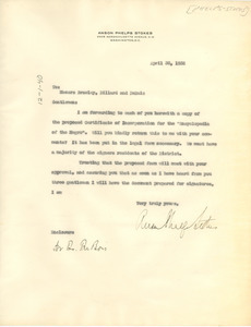 Letter from Phelps-Stokes Fund to Benjamin Brawley, J. H. Dillard, and W. E. B. Du Bois