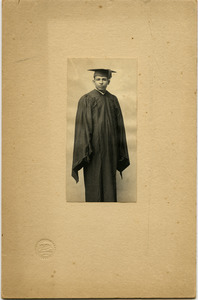 William Lane Hood: studio portrait in academic gown