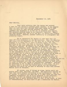 Letter from Bernard Jaffe to Shirley Graham Du Bois
