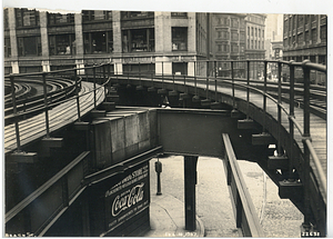 Beach Street Station, view from tracks of street