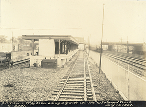 Dorchester Rapid Transit section 1. North view along east side Columbia Station and inbound track