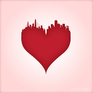 Digital Art: Boston Heart Image