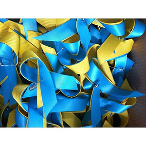 Blue and Yellow Ribbons