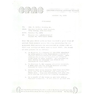 Memo, request for modification of August 24, 1976 court order.
