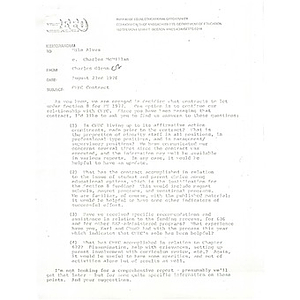 Letter, Bureau of Equal Educational Opportunity to Citywide Educational Coalition, August 23, 1976.