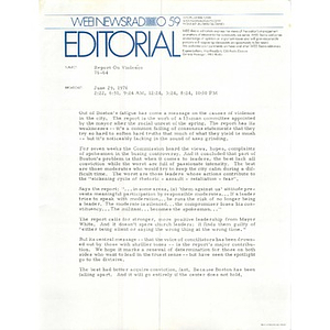 WEEI editorial